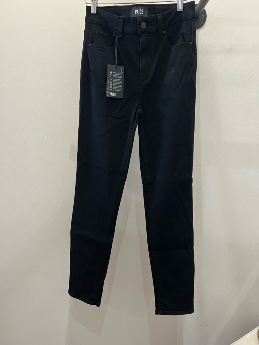 PAIGE Gemma - High Rise, Cigarette Leg Black Jeans